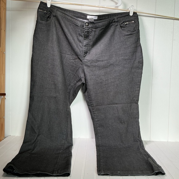 Roaman’s Women's Plus Size 26W Denim Jeans Straight Leg Black - Picture 2 of 9